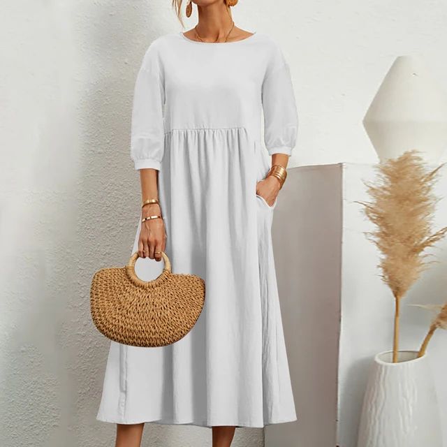Levoire | Chic Élégant Robe Blanc