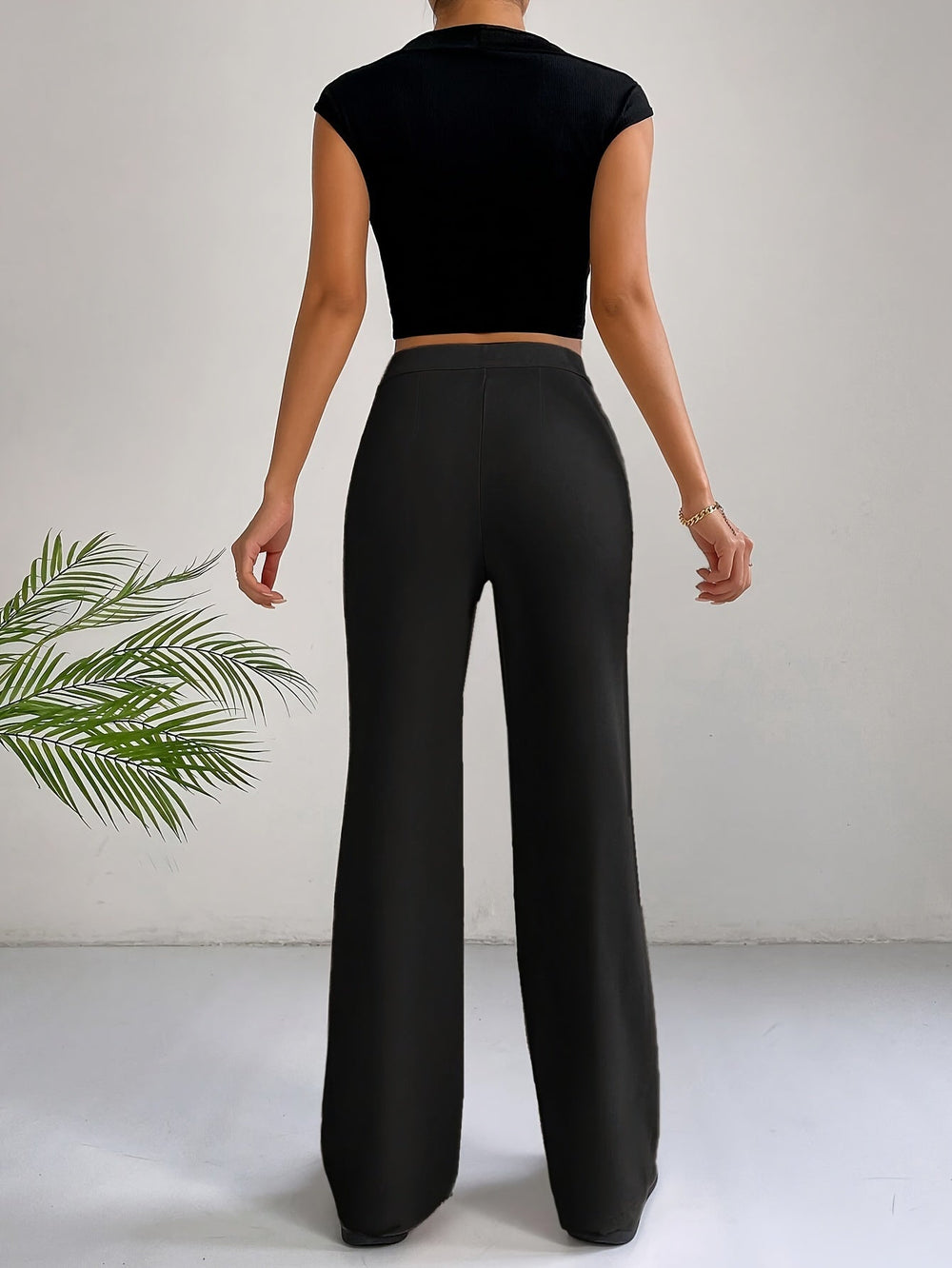 Levoire | Pantalons droits taille haute Mukavat avec bouton