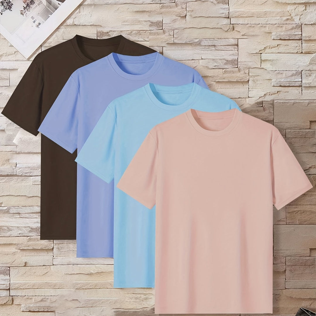 Levoire | T-Shirts Unisexe Décontractés Unis Couleur mixte 4