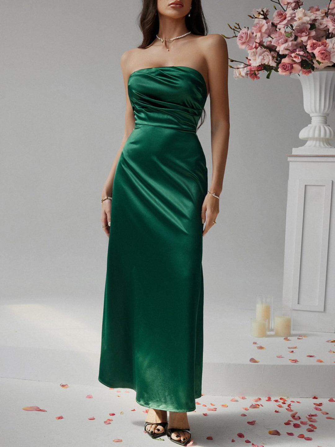 Levoire | Robe Maxi Tube Drapée Sans Manches
