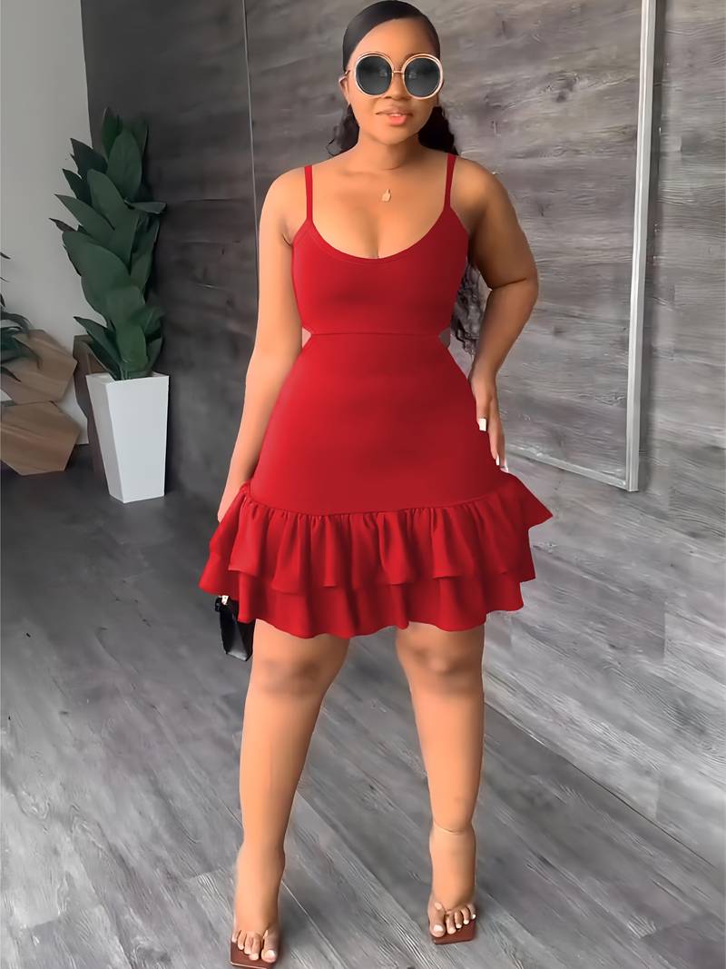 Levoire | Jolie Robe Sans Manches En Cami Pour Femmes Rot