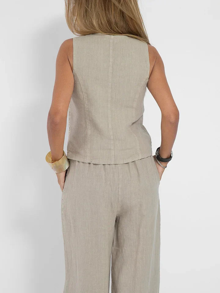 Levoire | Veste Et Pantalon En Lin Pour Femmes