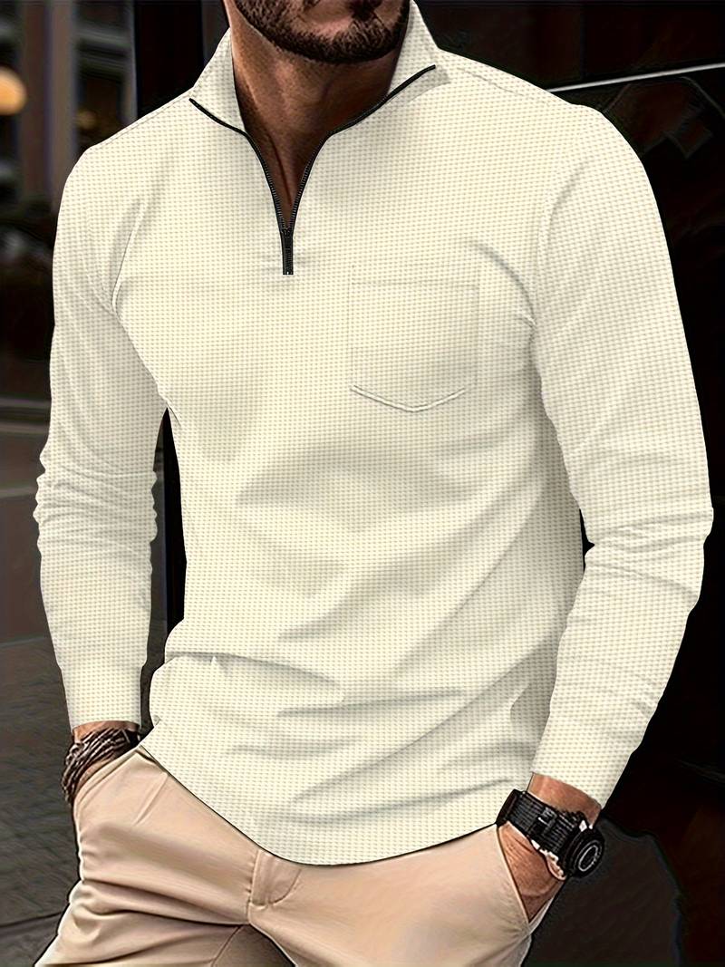 Levoire | Chemise À Manches Longues Avec Col Montant Abricot
