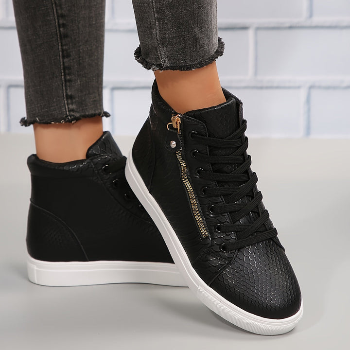 Levoire | Baskets Décontractées Simples Avec Zip Noir