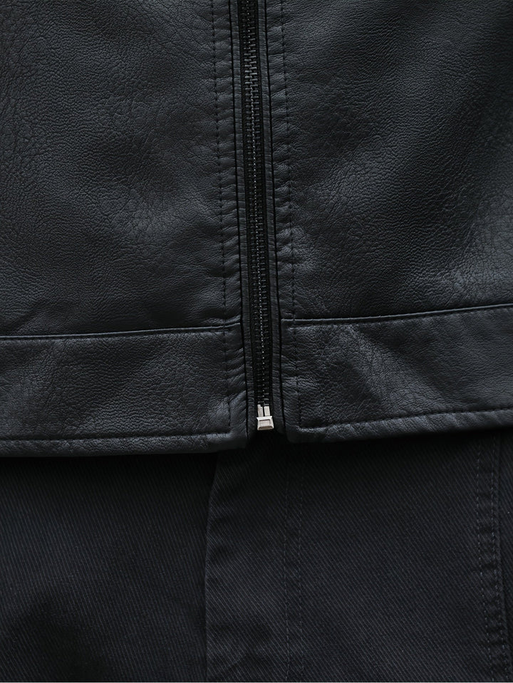 Levoire | Rento Cuir Synthétique Veste Pour Hommes Avec Poches Zippées