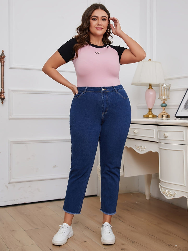 Levoire | Jeans Simples Grande Taille Bleu profond