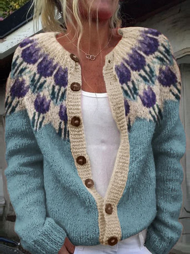 Levoire | Cardigan Avec Motif Floral