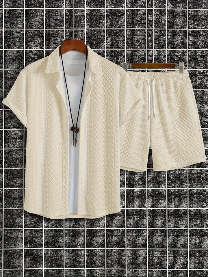 Levoire | Ensemble Uni En Maille À Carreaux En Coton De Cent