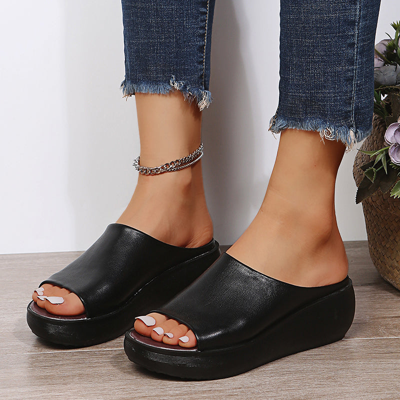 Levoire | Sandales Compensées En Cuir