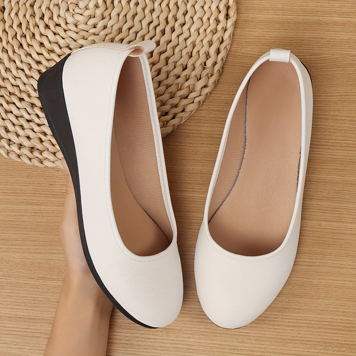 Levoire | Classiques Ballerines Blanches Avec Motif Croisé Doré Blanc