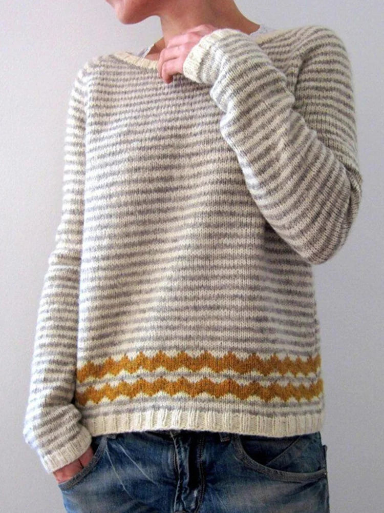 Levoire | tricot vintage raidoité Jaune
