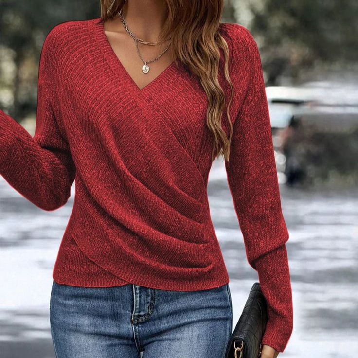 Levoire | Pull-over uni à col en V Rot