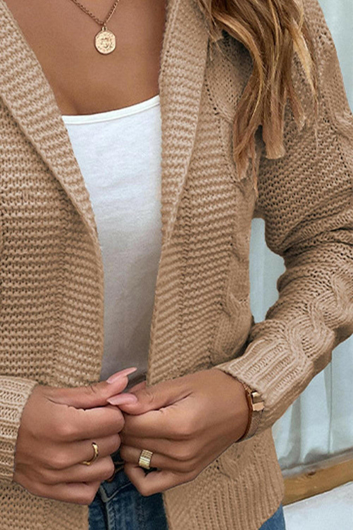 Levoire | Cardigan À Capuche En Câble Crush