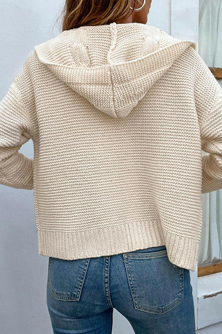 Levoire | Cardigan À Capuche En Câble Crush