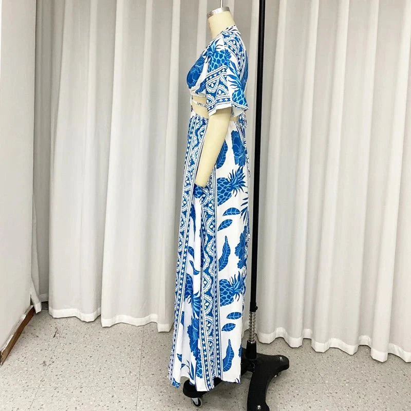 Levoire | Robe Maxi D'Été Imprimé Unique