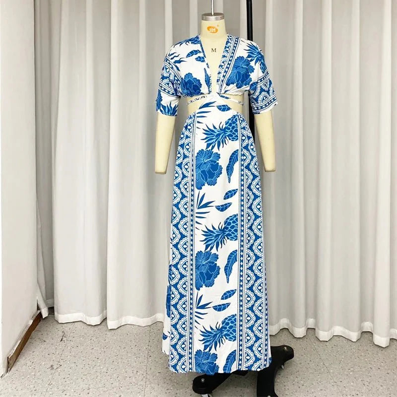 Levoire | Robe Maxi D'Été Imprimé Unique