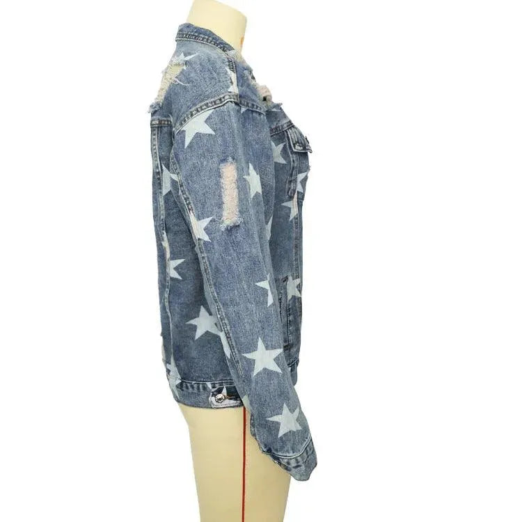 Levoire | Renno Veste en Jean Femme avec Cinq Étoiles