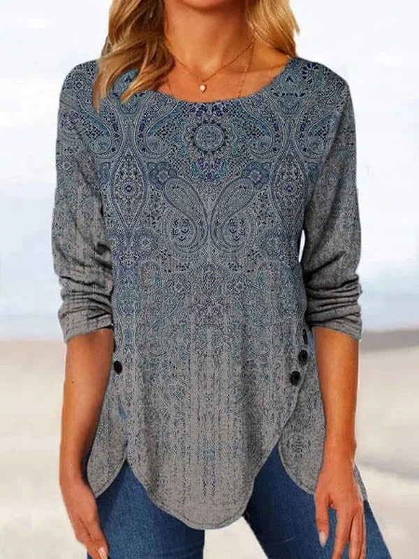 Levoire | Elegant Blouse Tunic With Round Collar