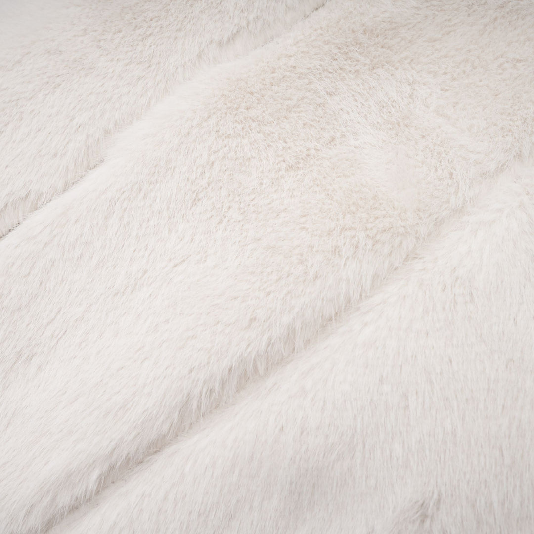 Levoire | Veste En Fausse Fourrure Blanche & Jupe Ensemble Assorti