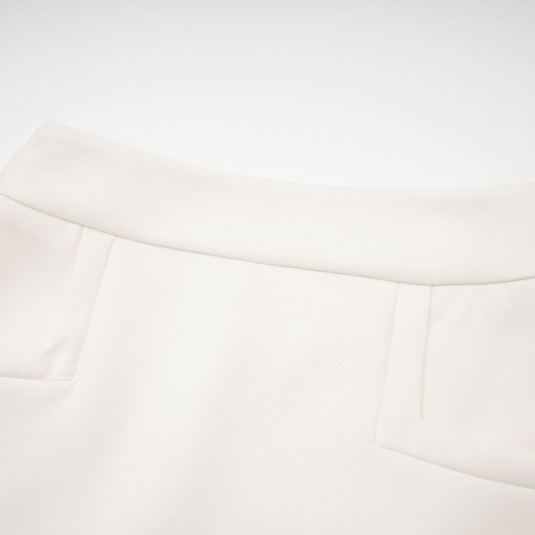 Levoire | Veste En Fausse Fourrure Blanche & Jupe Ensemble Assorti