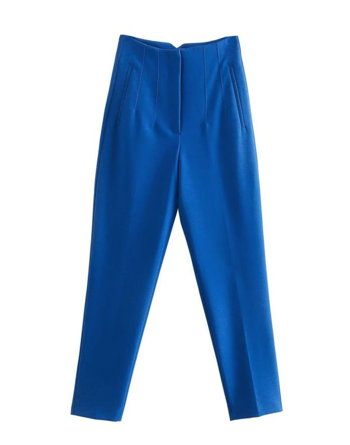 Levoire | Pantalon Décontracté Élégant Sans Plis Bleu