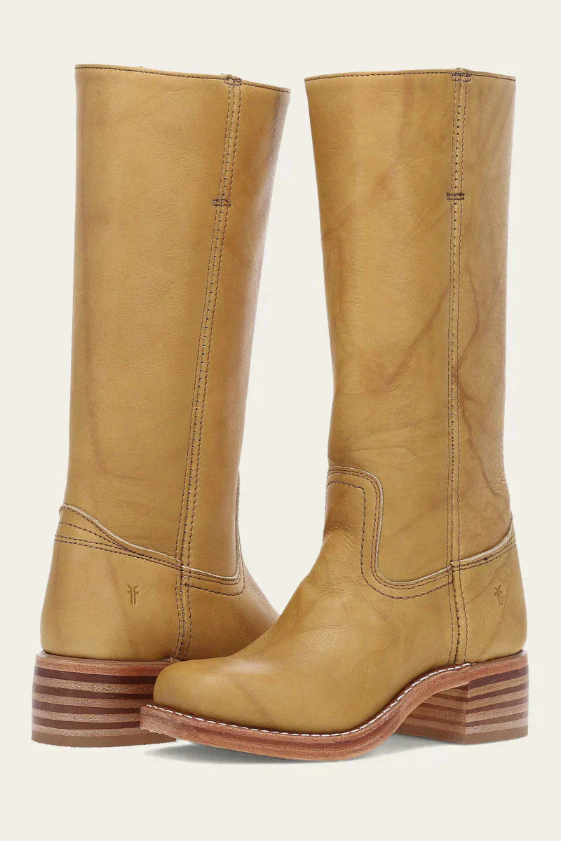 Levoire | Bottes Longues En Cuir Pour Femmes Jaune
