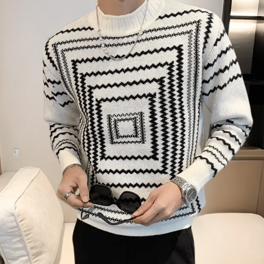 Levoire | Pull Maille Moderne Homme Blanc