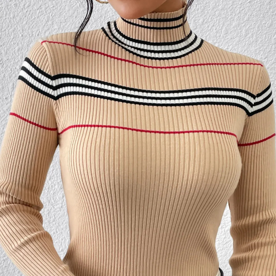 Levoire | Pull À Col Roulé Côtelé Pour Femmes