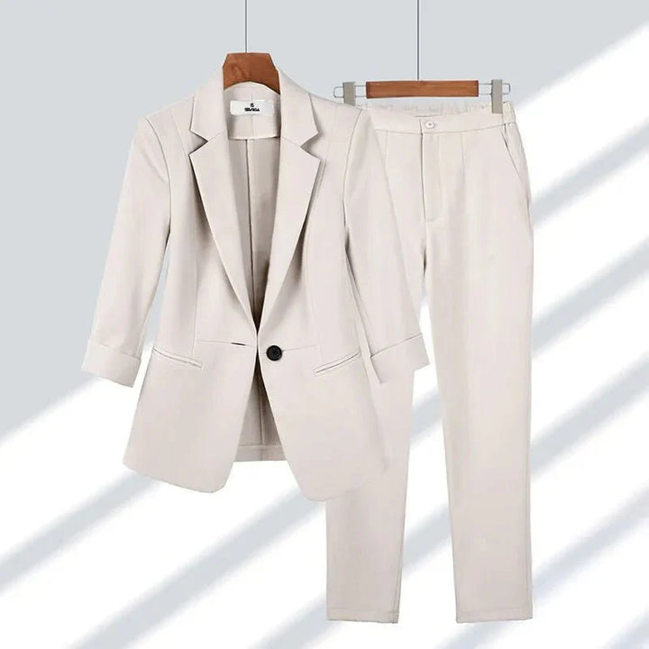 Levoire | Blazer Costume Élégant Beige