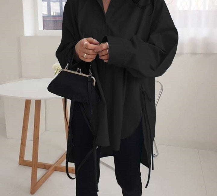 Levoire | Chemisier Oversized - Une Blouse Classique Et Intemporelle Pour Femmes Noir