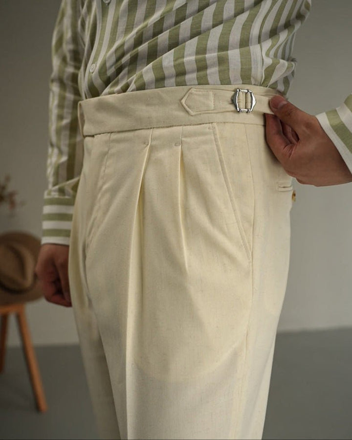 Levoire | Pantalon Karmesin Lin Crème Beige