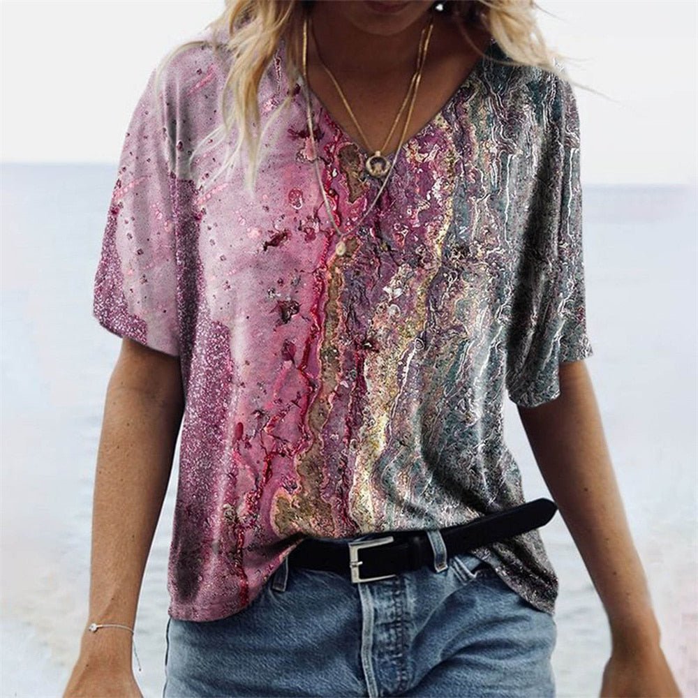 Levoire | T-Shirt Boho Élégant Pour Femmes Soucieuses De La Mode Rosa Ranta