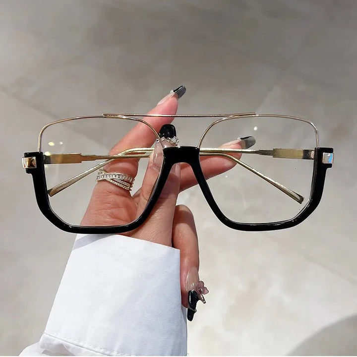 Levoire | Lunettes De Soleil Uv Tendance Translucide - Noir - Or