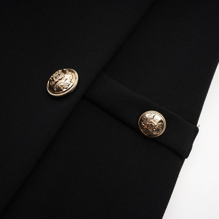 Levoire | Détail De Bouton Noir Robe Mini