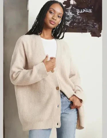 Levoire | Gilet en maille à col en V Beige