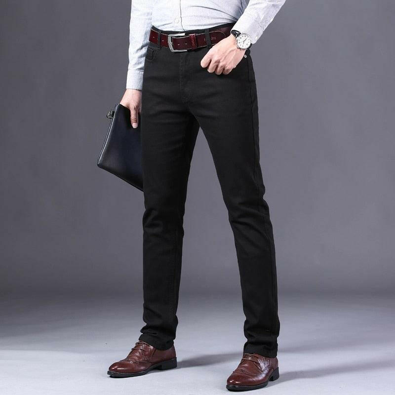 Levoire | Pantalon En Denim Droit Décontracté Pour Le Travail