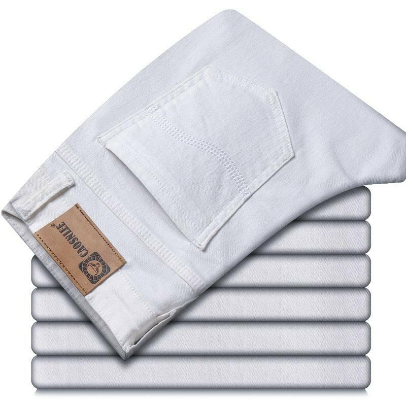 Levoire | Pantalon En Denim Droit Décontracté Pour Le Travail Blanc