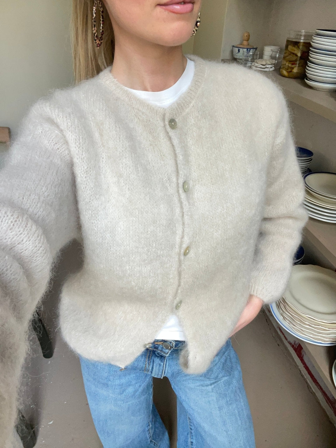 Levoire | Pull À Boutons Décontracté Beige