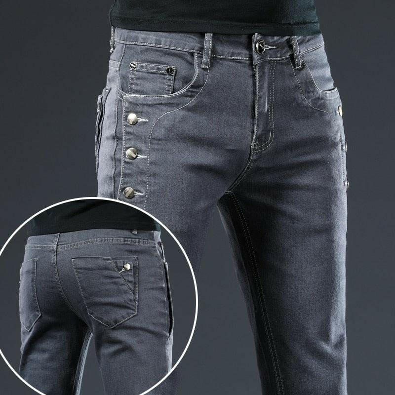 Levoire | Jeans Et Denim Pour Hommes À Motifs Décontractés Gris foncé