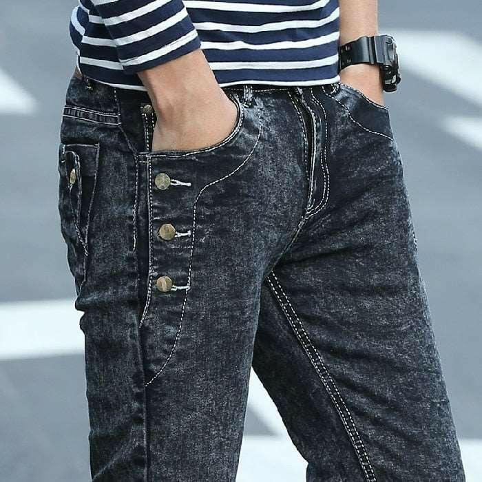 Levoire | Jeans Et Denim Pour Hommes À Motifs Décontractés Flocons de neige gris