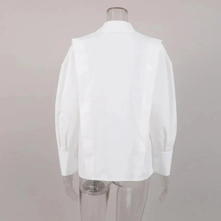 Levoire | Blouse Décontractée À Col V Avec Col Rabattu En Vente