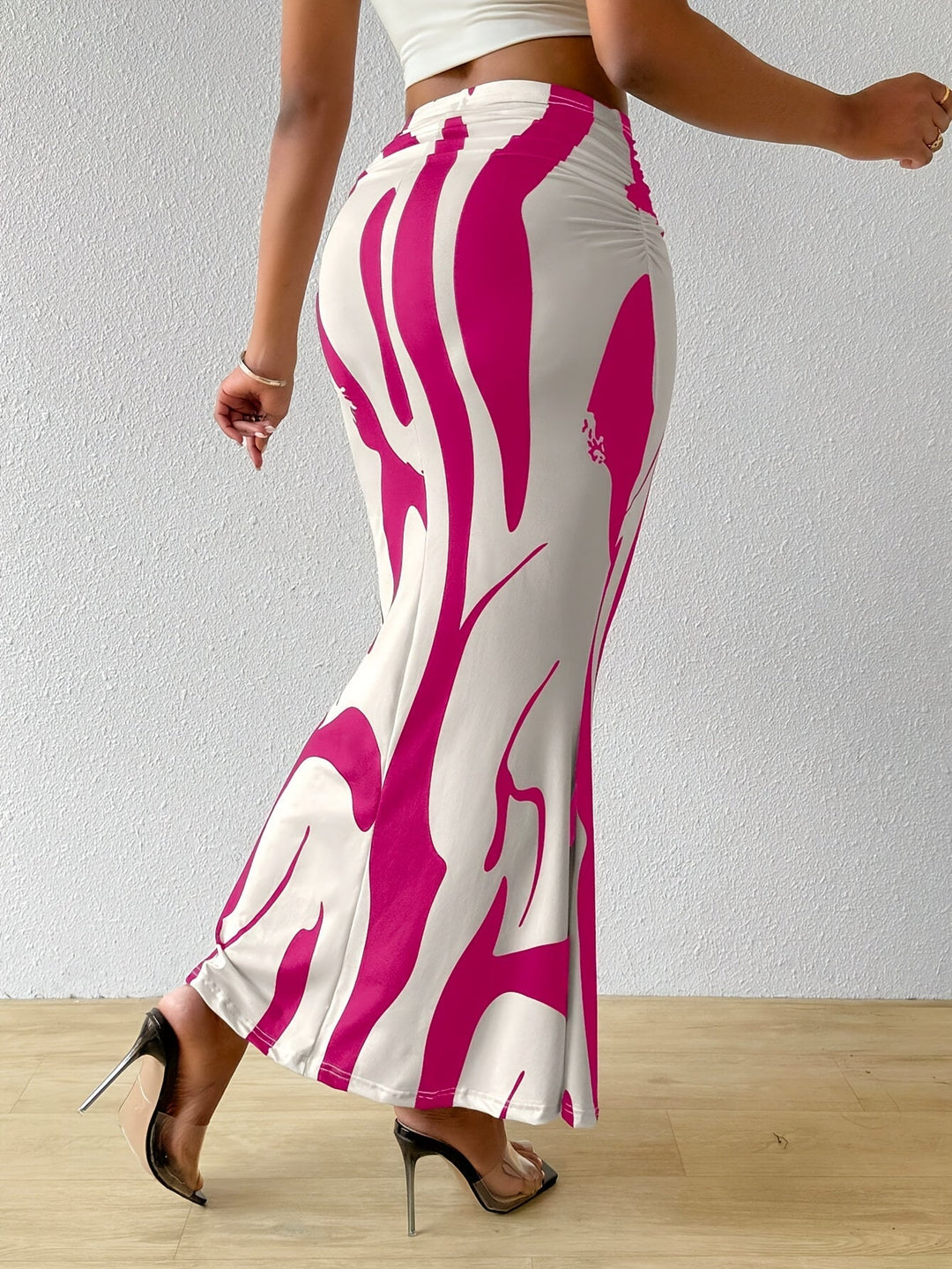 Levoire | Jupe Bodycon Taille Haute Élégante Avec Imprimé Aléatoire