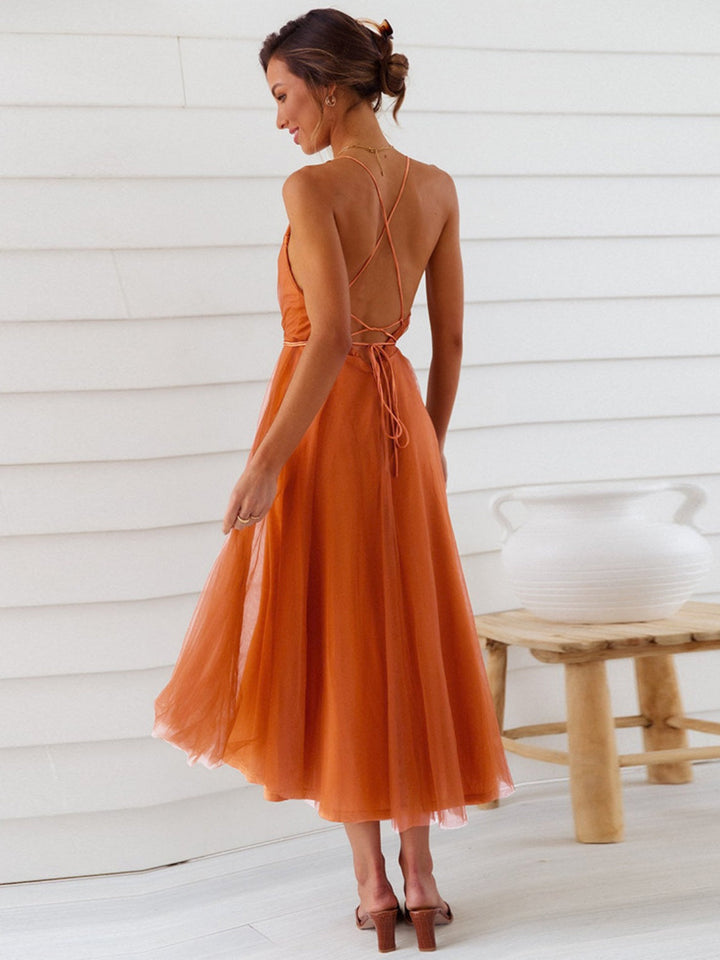 Levoire | Robe Camisole À Col Sweetheart Imprimée Liée