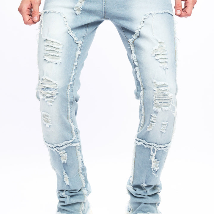 Levoire | Jeans Bootcut Homme Avec Détails De Éraflures