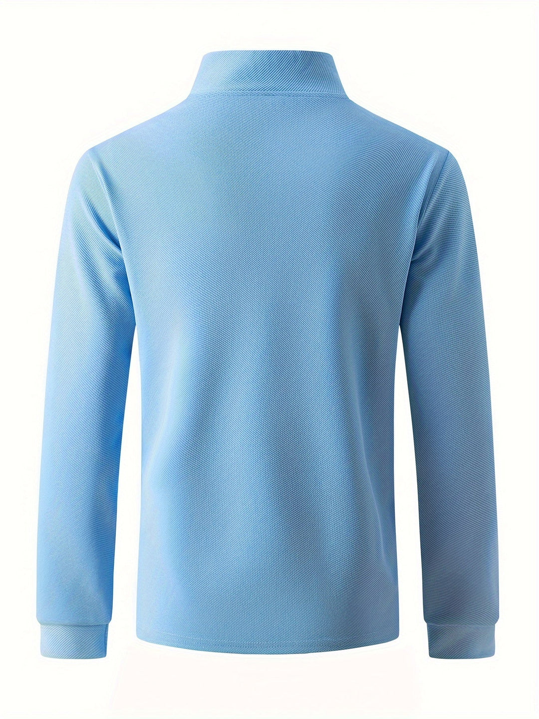 Levoire | T-Shirt Uni Pour Homme À Manches Longues Et Col Zippé