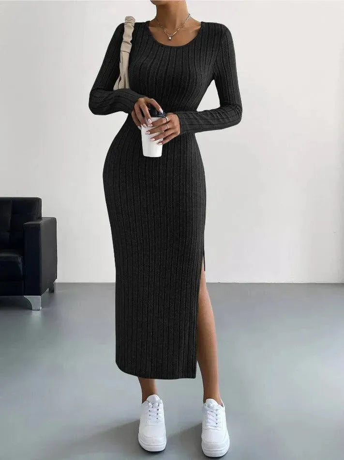Levoire | Robe longue décontractée pour femmes Noir