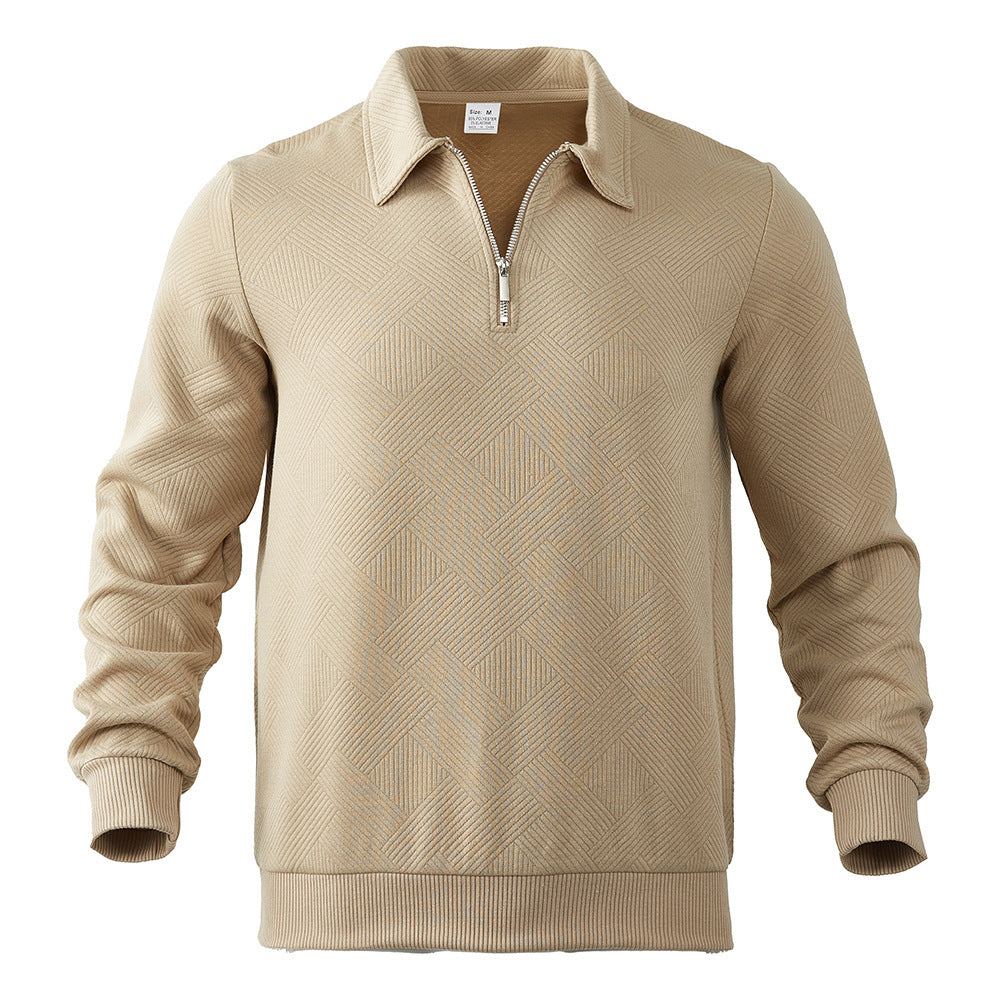Levoire | Pullover Vintage À Motif Avec Fermeture Éclair