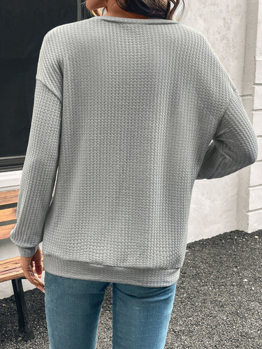 Levoire | Encolure ronde tombante épaule t-shirt à manches longues