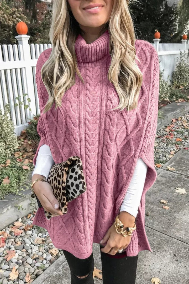 Levoire | Pull En Maille Avec Motif Torsadé Rosa