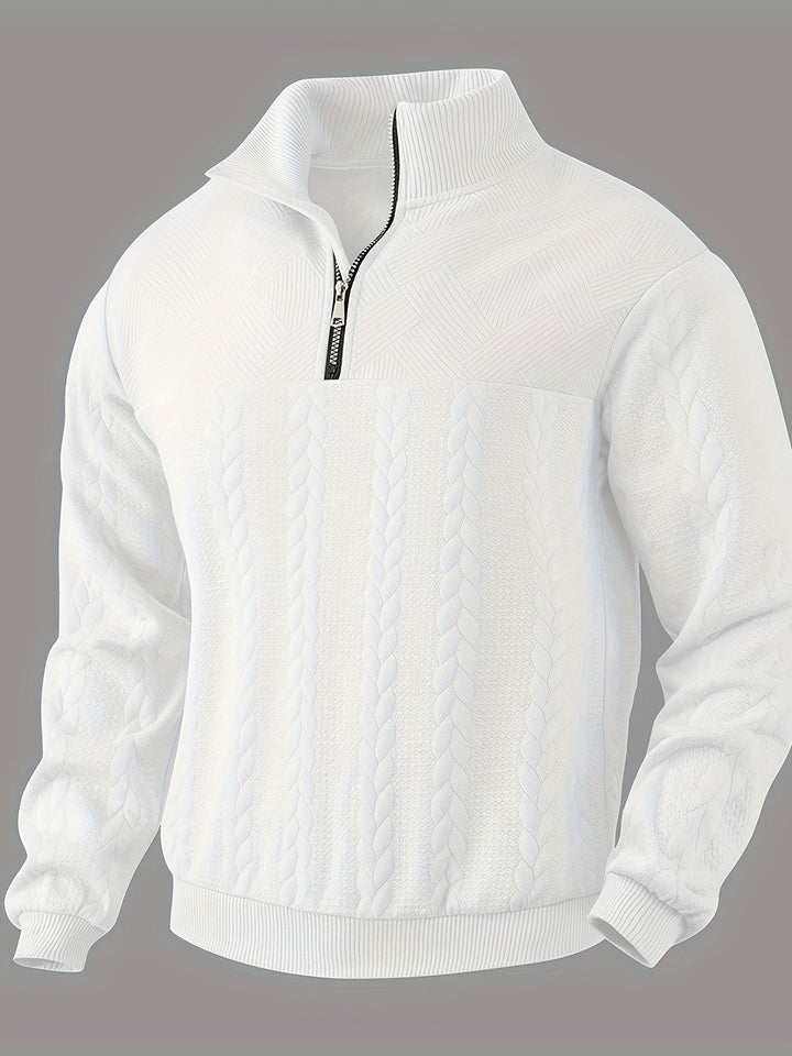 Levoire | Pull À Col Zippé Mi-Long Varmer À Manches Longues Blanc
